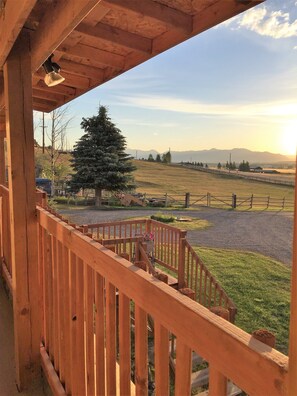 Front deck overlooking Bridger Mountains