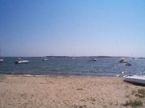 private beach setting on Lewis Bay