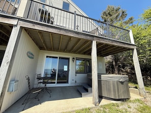 Outside view of private deck and hot tub 