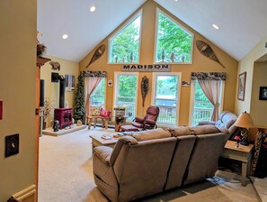 Scenic entertaining main level living room