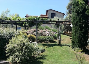 Front view and Pergola in the lowest garden