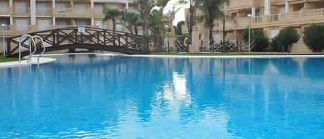 View of the apartment from the swimming pool