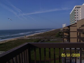 Panoramic views from deck all the way to Kure Beach fishing pier