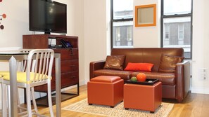 Living Room Sofa Bed & Media Chest with IP TV, Playstation & Wifi