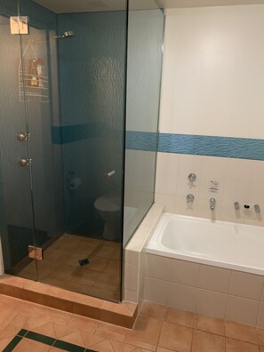 Shower with separate bath