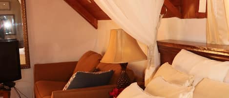 Very comfortable bed for rest and relaxation.