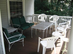 Gathering area on front porch