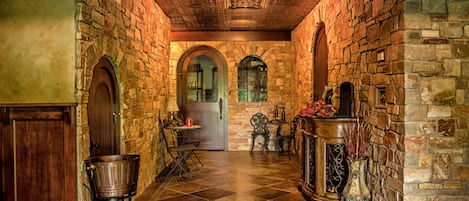 View of wine cellar and corridor