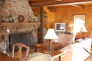 Great Room with Stone Fireplace