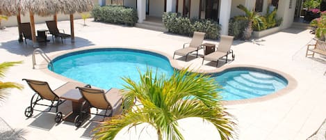 Villa Chuchubi and Pool, with Sun Loungers and Shady Palapa