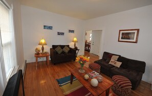 Living room looking toward kitchen