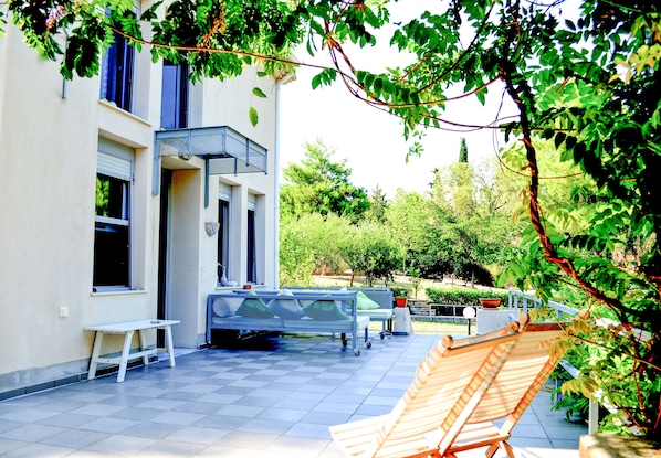 Outdoor terrace and garden