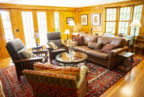 Card table between windows 