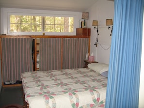 1st floor bedroom, with two twins pushed together as a 'king'.