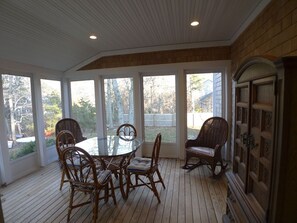Three season porch on first floor