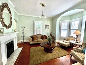 Front Parlor with gas log fireplace