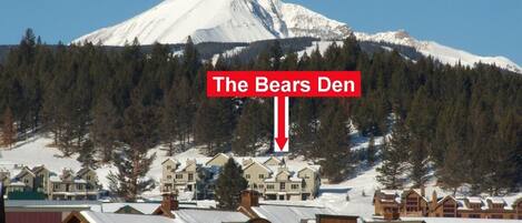 The Bears Den as seen from Town Center - a very short walk away