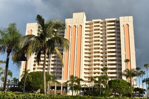 View of the building from Gulf Blvd