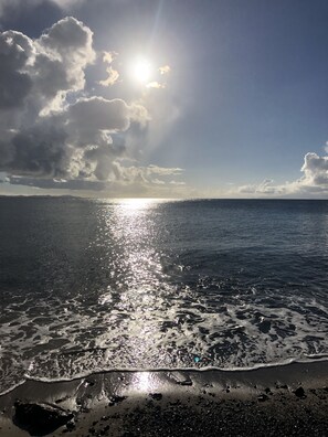 Sunset from Punto Soldado--the beach closest to our house. Excellent snorkeling!