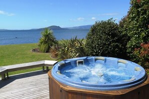 Private lakeside spa