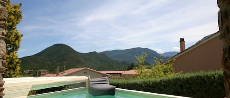 Swimming pool with beautiful mountain views