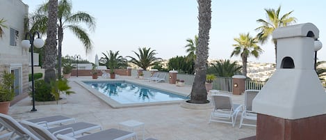 pool area, with views.