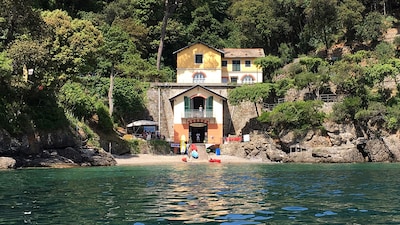Ferienwohnung in Portofino, geräumig und direkt am Meer: 10 m oder weniger!