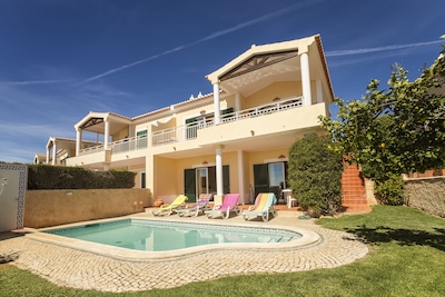 Villa with Private Swimming Pool, Garden, Superb Sea View from Upstairs Terrace