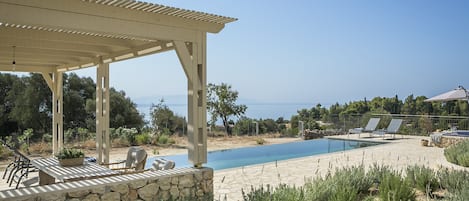 Pool with sea view