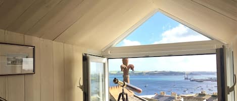 Sea views from the attic bedroom