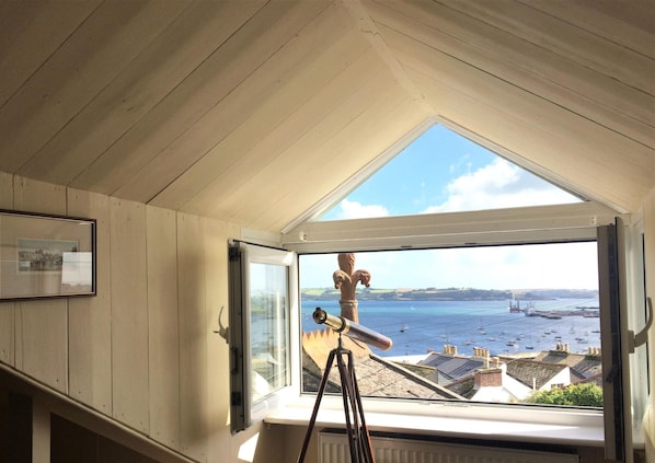 Sea views from the attic bedroom