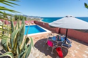 Pool seating area