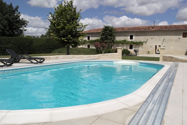 View of the gites from the pool