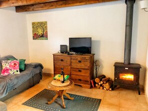 Your warm comfortable lounge space, the log burner makes it warm and inviting. 

