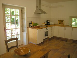 Kitchen with small table