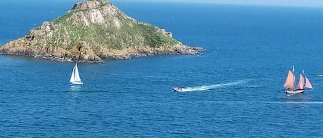 Vue du Verdelet et de la Pauline depuis une fenêtre de la tour du salon         