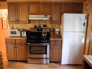 Kitchen view... new stove/oven - installed fall 2017.