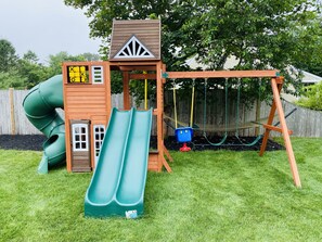 Kids love the slides and swingset