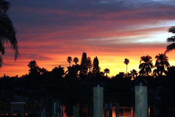 Amazing sunset seen from our dock. Stunning!