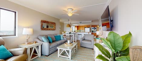 Living Room with Great Ocean Views