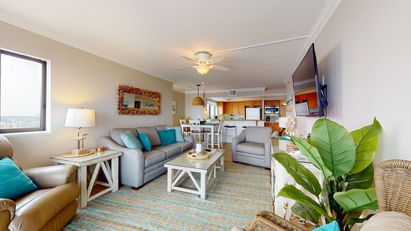 Living Room with Great Ocean Views