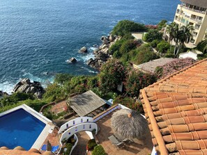 This view is from the roof terrace
