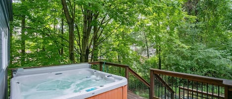 Secluded back yard with Hot Tub!