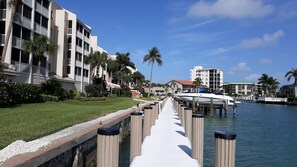 Back of condo overlooking canal