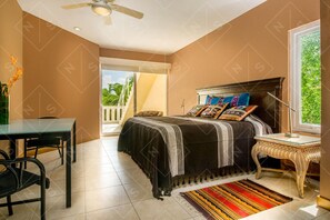 Master - Bedroom #1 with Cal King Bed, desk, and Patio access