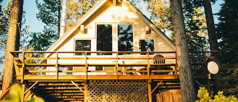 View of the cabin from the back 