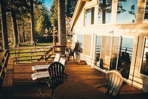 Large deck area for outside eating and lounging
