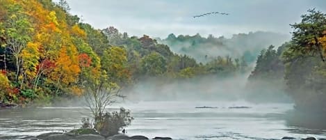 Enjoy the beauty and quite of the Hiawasee River all year round.