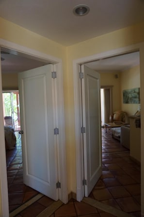 Foyer of Executive Suite: Left to bedroom, Right to Living Room