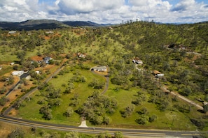 The house sits on mostly private 6 acres 